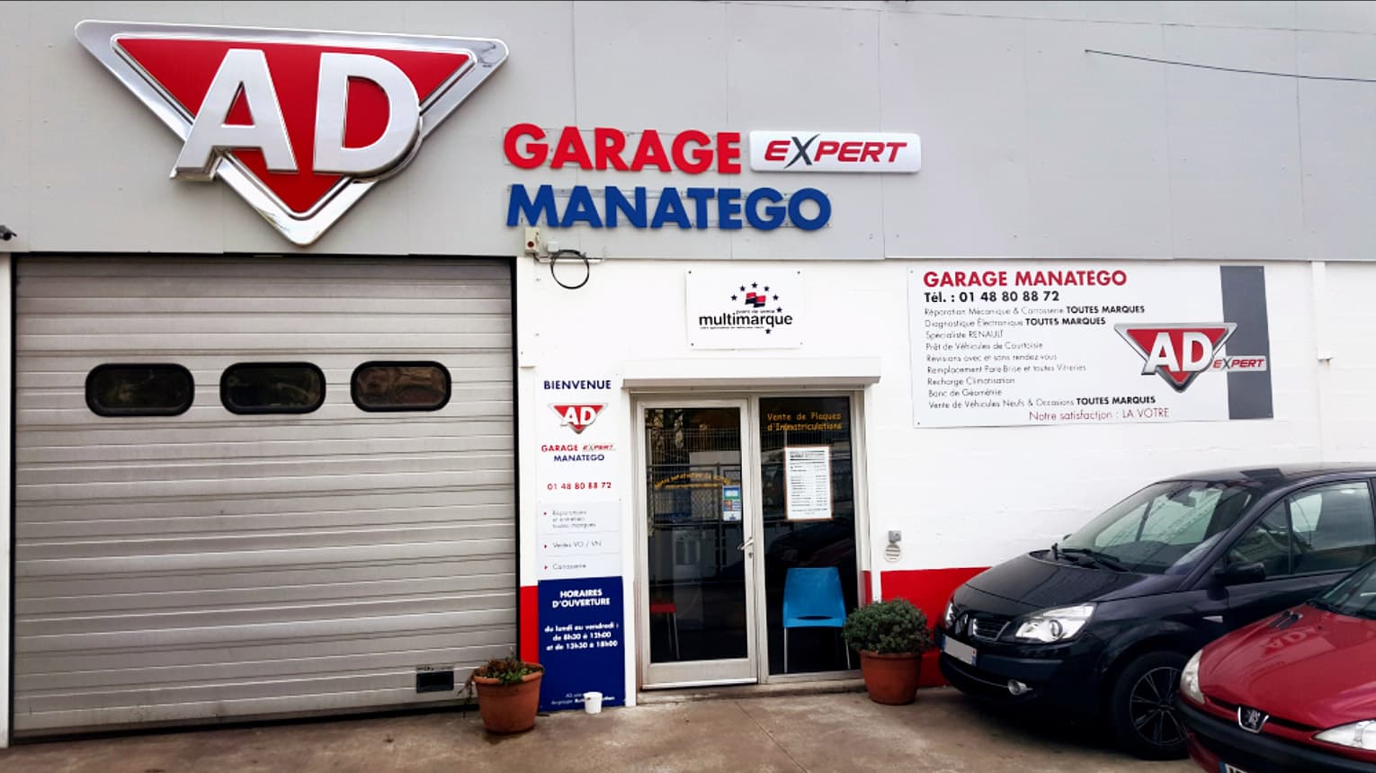 Enseigne du garage Manatego